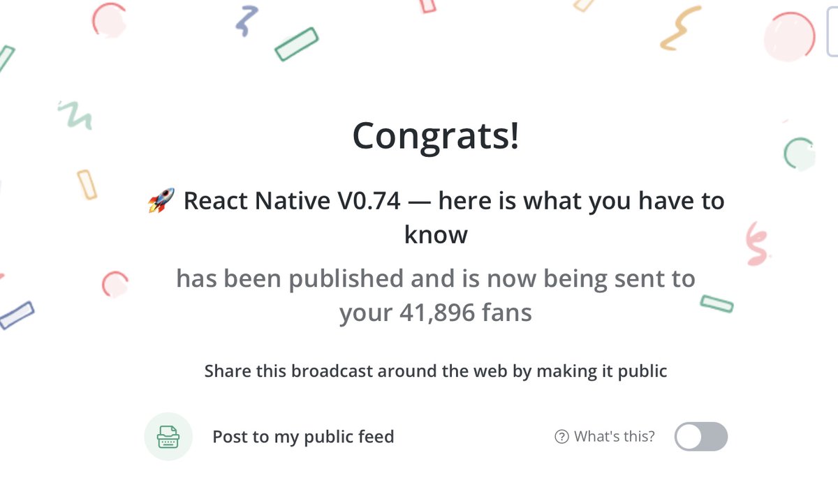 Our latest newsletter has just been sent out! 💌 We will take a look on what’s new in React Native 0.74 🚀 41,253 Subscribers will receive it now! Are you one of them?
