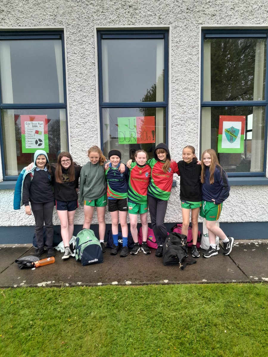 And we're off! BEST OF LUCK to our girls soccer team, who compete in the Mid Leinster Finals! DARÚ ABÚ!
