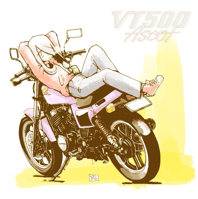 「long hair motorcycle」 illustration images(Latest)
