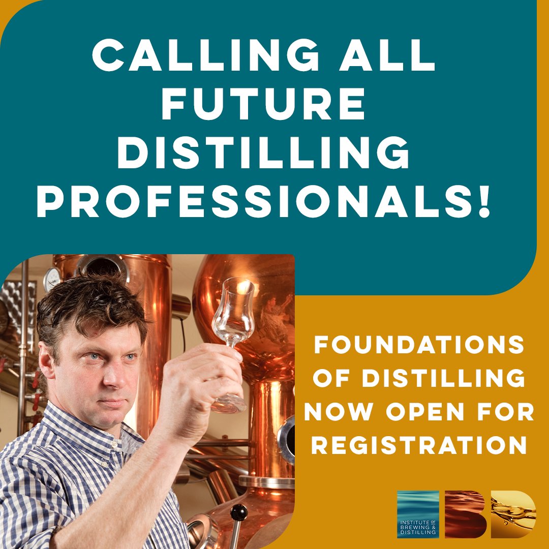 Want to become a professional spirits distiller but don't know where to start? The Foundations of Distilling by the Institute of Brewing & Distilling has you covered, you can start learning today! Register by 30 July 2024: ibd.org.uk/ibd-qualificat…