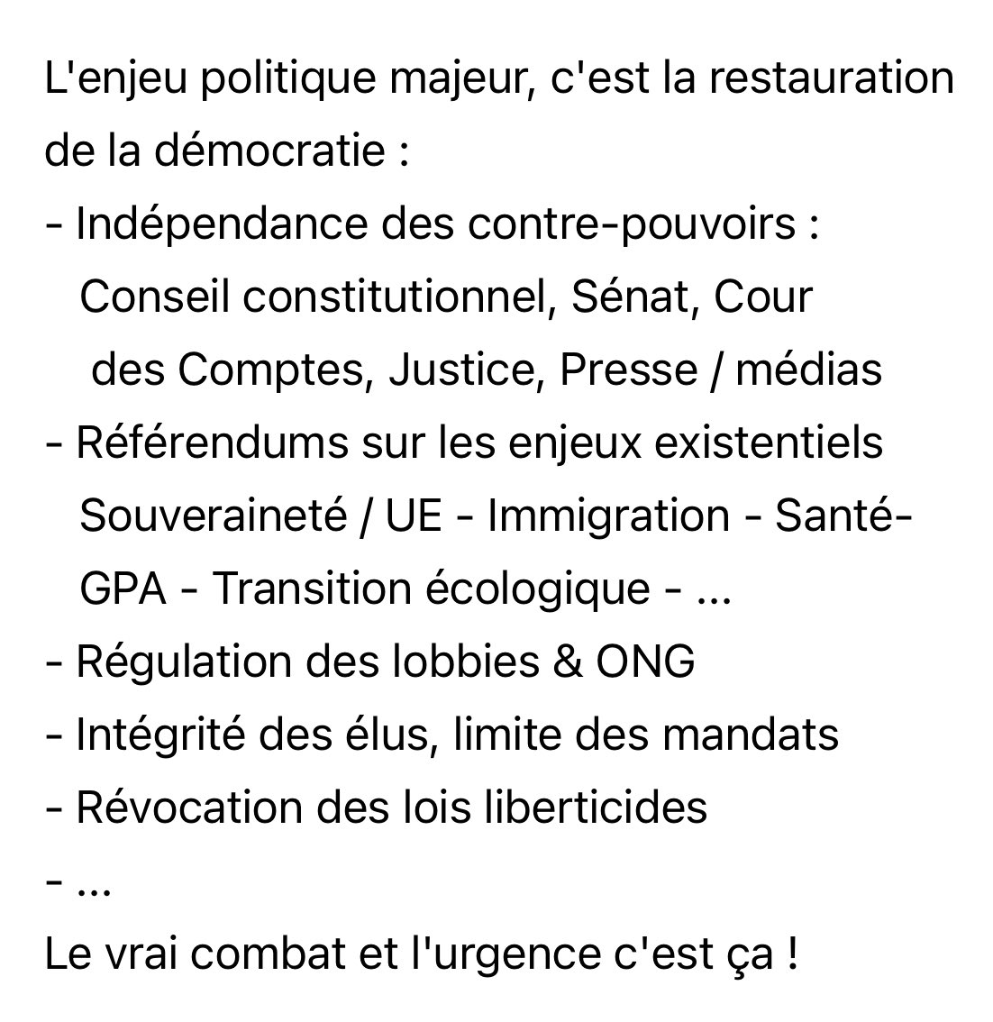 #OuvrezLesYeux
Français, je vous en conjure,
prenez du recul & de la hauteur
sur ce qu'il se passe dans le pays !
Et vous verrez vs même qu'on a déjà
dépassé le stade ou un bulletin de vote
peut être la solution.
Sinon depuis 40 ans, vs le sauriez !!
#Macron #UE #WEF #Oligarchie