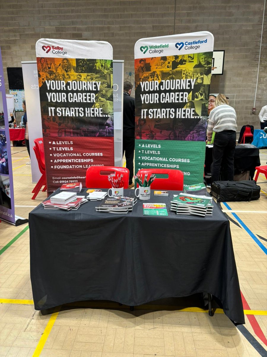 Come and say hello to our friendly team at @DeltaGarforth's Careers Fair today, where you will be able to find out all about our post-16 options! #ALevels #TLevels #vocationaltraining #Apprenticeships