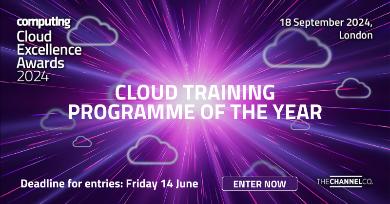 Do you up-skill your team with top-notch training? Enter for Cloud Training Programme of the Year at the Cloud Excellence Awards. Show how your programme closes the talent gap with measurable results—deadline: June 14. #CloudExcellenceAwards bit.ly/3QsT7HL