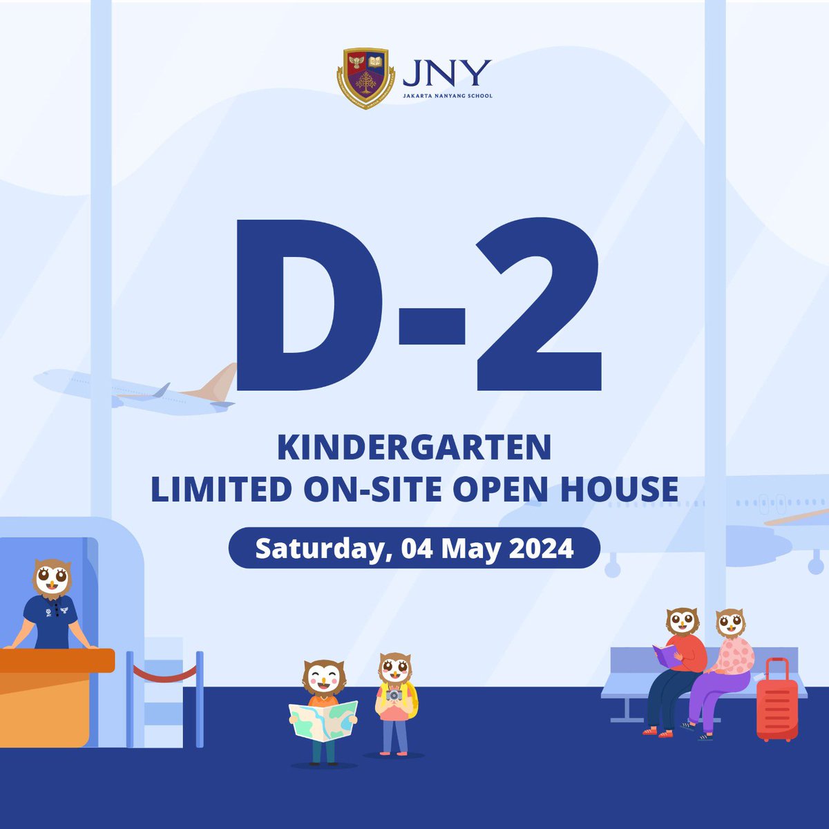 D-2 to JNY Kindergarten Limited On-Site Open House!
See you soon parents!

#JakartaNanyangSchool #JNY #JNYSchool #children #school #KindergartenSchool #PrimarySchool #SecondarySchool #JuniorCollege #OpenHouse #schooltour