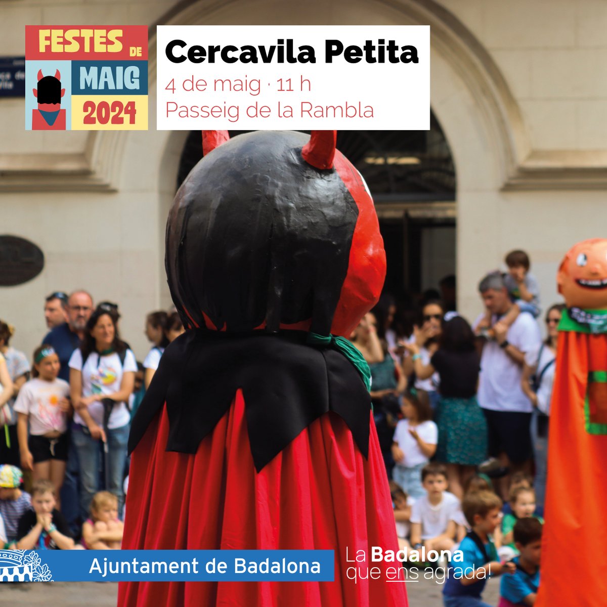🐉 També al Passeig de la Rambla, a partir de les 11 h, els dracs, les cuques, els gegants i gegantons de les escoles de #Badalona sortiran a ballar portats pels infants de la ciutat, durant la Cercavila Petita

👉 Més info a: agendacultural.badalona.cat/esdeveniment/c…

#FestesdeMaig2024