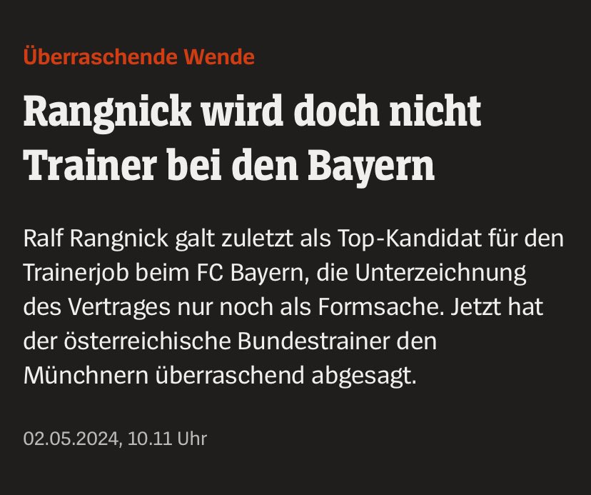 Also doch wieder Jupp Heynckes? 😅