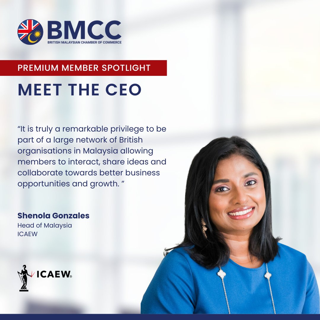 Meet Shenola Gonzales, Head of @ICAEW_MY !

To read more about our interview with Shenola and @ICAEW, click the link below!
bmcc.org.my/shenola-gonzal…