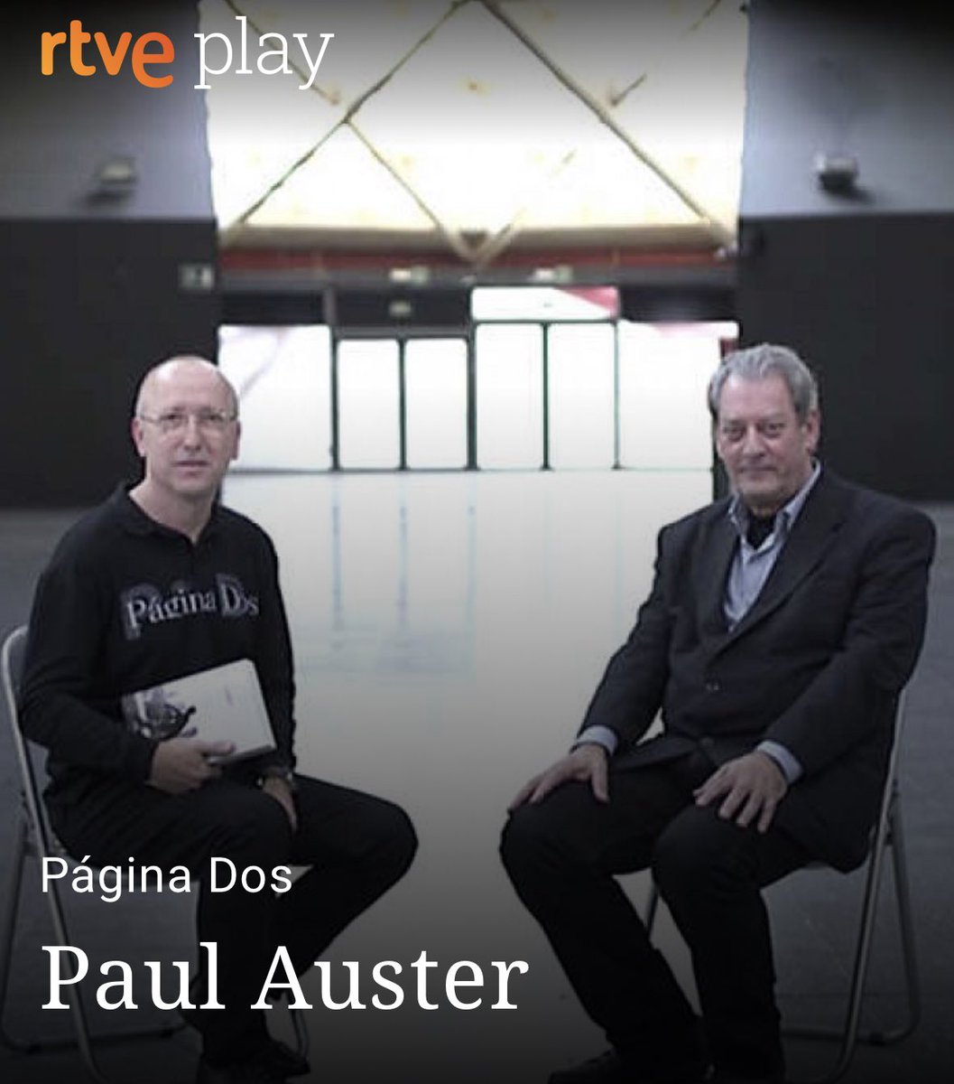 Hoy es un buen día para entrar en @rtveplay y recuperar la maravillosa entrevista que le hizo Óscar López a Paul Auster en @PaginaDosRTVE, vista en perspectiva nos hace reflexionar sobre muchas cosas…