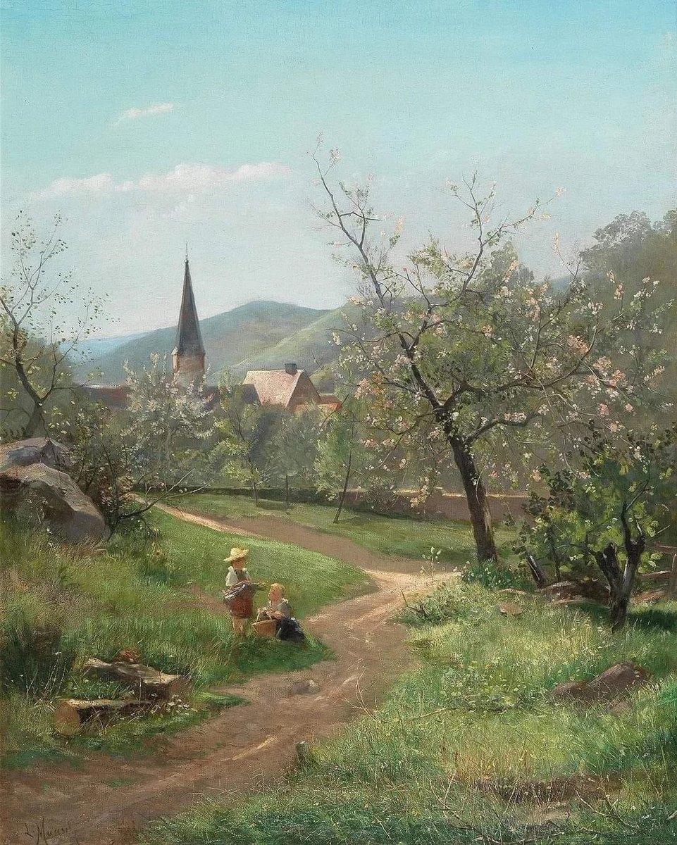 Leopold Munsch (1826-1888) 'Apricot Blossom'

#artist #painting #the19thcenturyart #art #ArtliveAndBeauty #paintingoftheday