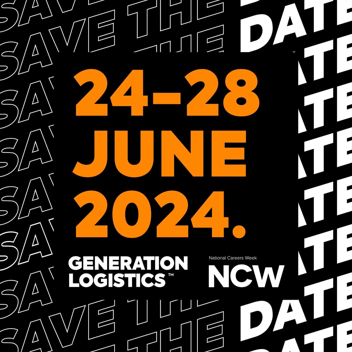 3 Essential dates for your #Careers Calendar as follows 👇 

#GenerationLogisticsWeek 24th - 28th June 2024.

@Gen_Logistics