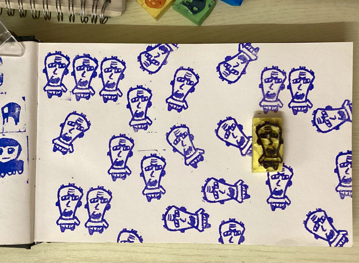 made this joomyeon stamp... now he's taken over my sketchbook