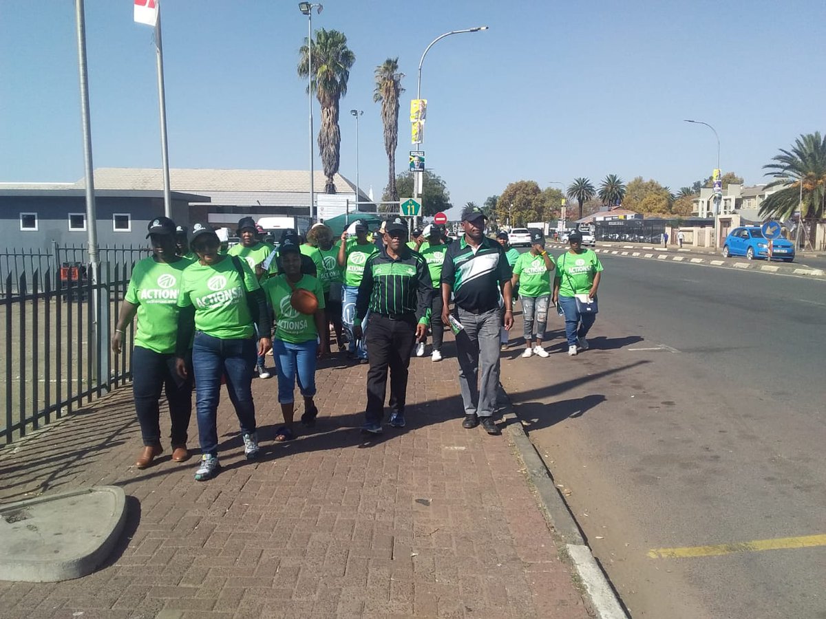 01 May 2024 workers day. We painted Middelburg in Steve Tshwete Local Municipality GREEN. 29 MAY 2024 VOTE ACTIONSA.