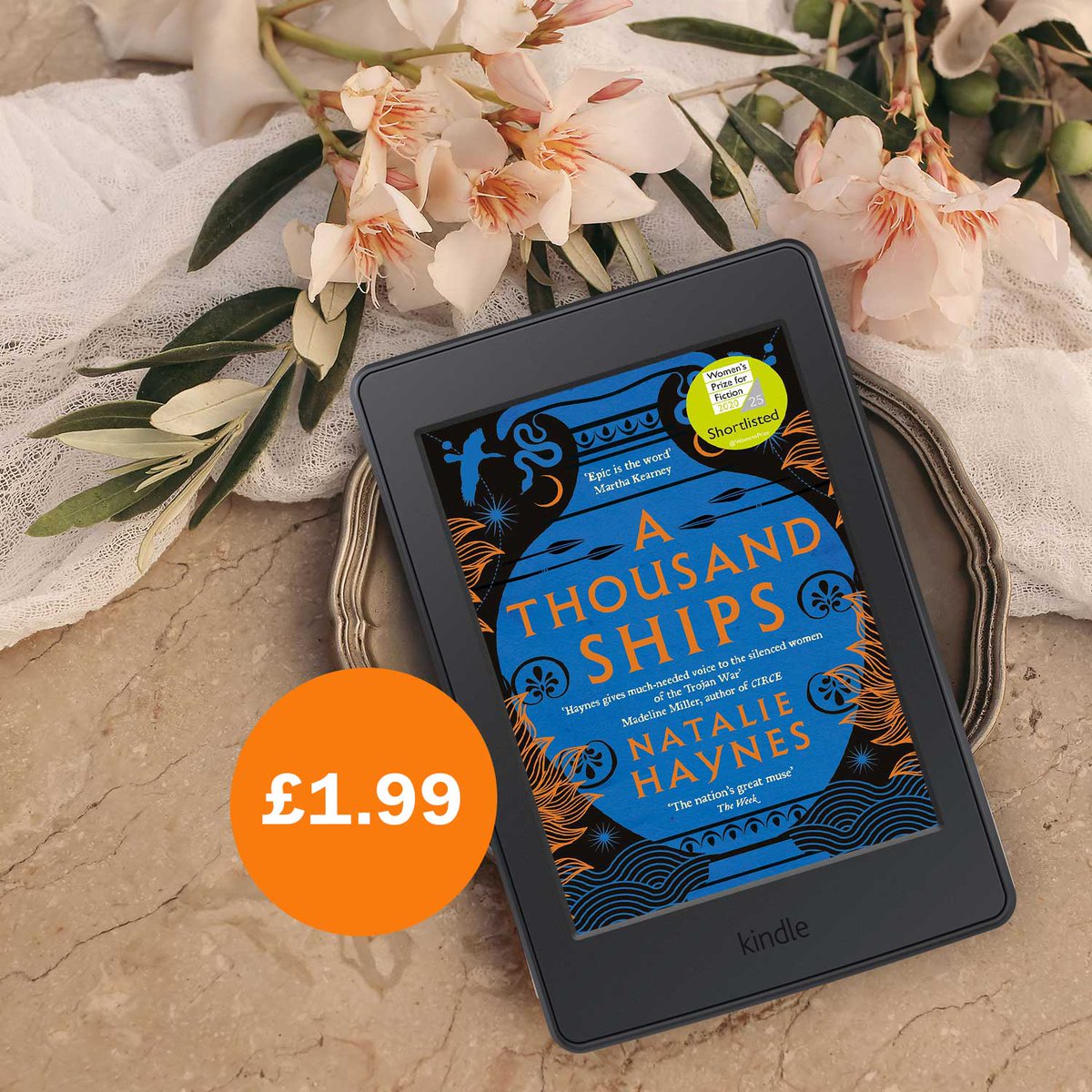 Shortlisted for the Women's Prize for Fiction, A Thousand Ships by @officialnhaynes is just £1.99 on Kindle until the end of May! Discover this powerful feminist retelling of the Trojan war from 'the nation's great muse' here: t.ly/-VD5H