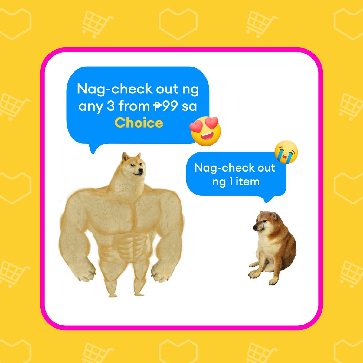 LazadaPH's tweet photo. Aminin mo, ikaw 'yan tuwing nakakasulit ka sa #ChoiceOnLazada! Bakit nga naman isa lang ang iche-check out mo, kung pwede namang tatlo? 😌​

Anong 3 Choice items ang huling chineck out mo?

#LazadaPH #SuliTipidSaLazada https://t.co/QeKqjZeqgZ
