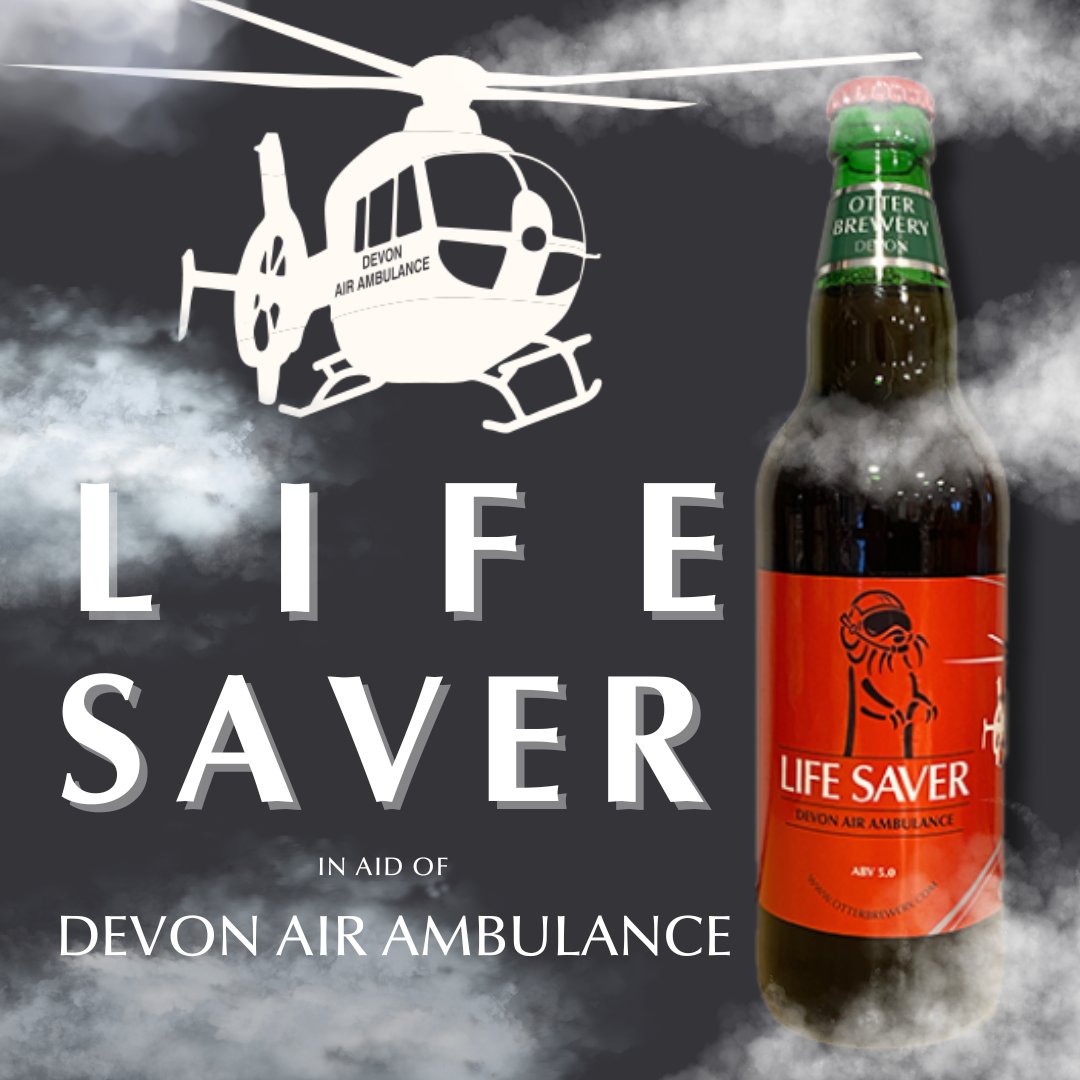 Did you know that we are selling our Life Saver beer in aid of the @devonairambulance? The fundraiser is to help them stay in the air and save lives. Life Saver is a LIMITED EDITION beer of pure indulgence brewed to balance malty flavours & a bitter-sweet chocolate edge.