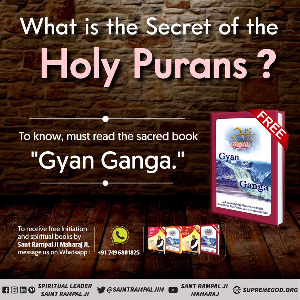 #GodMorningThursday
What is the Secret of the Holy Purans?
For More Information, must read the previous book 'Gyan Ganga''.
Visit Saint Rampal Ji Maharaj YouTube Channel for more information
#thursdayvibes