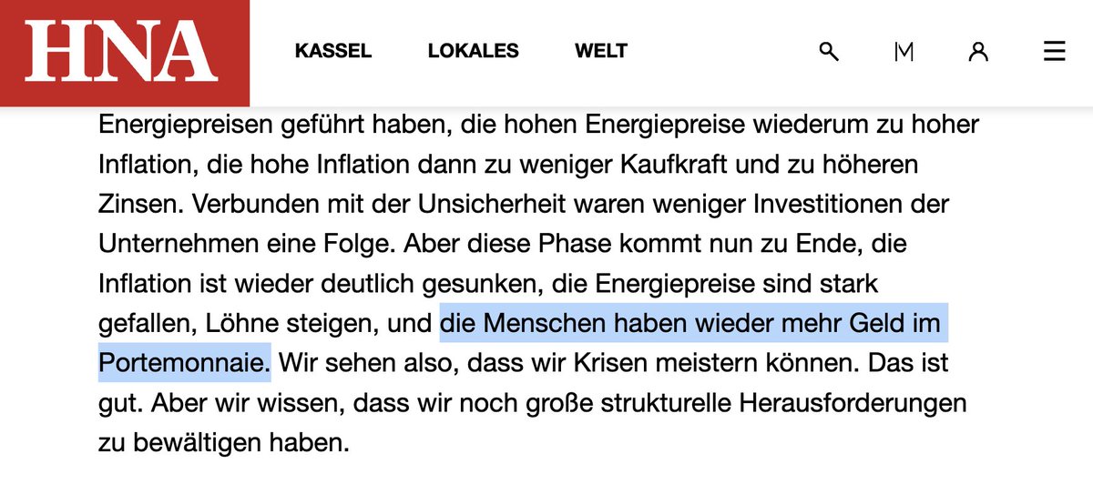 Wirtschaftsminister Robert #Habeck (Grüne) behauptet ernsthaft: „Die Menschen haben wieder mehr Geld im Portemonnaie“.

Ist halt glatt gelogen. Außer Habeck meint zugewanderte Nicht-Deutsche, die hier Bürgergeld kriegen dürfen und auch noch erwerbsfähig sind.✌️