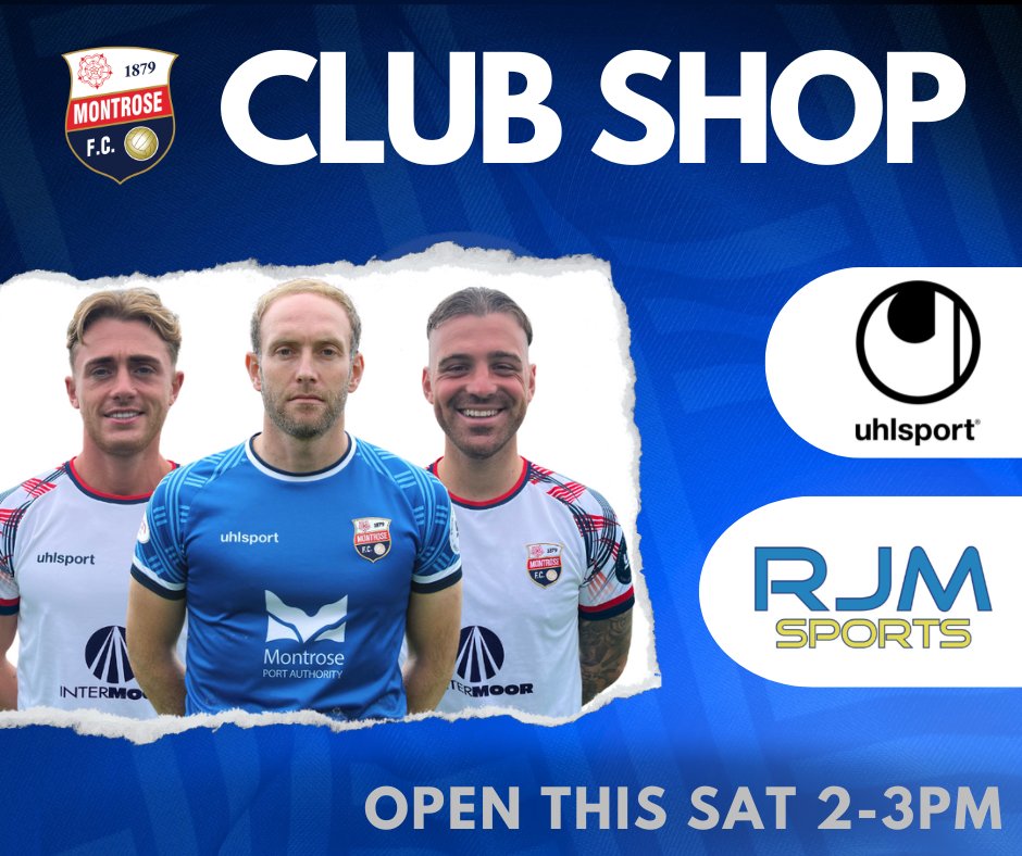 CLUB SHOP OPEN SATURDAY! The Club Shop will again be open for business this Saturday. We have lots to offer including smart t-shirts, casual polo shirts, trendy quarter zip tops and winter jackets as well as both home and away kits, so why not pop in for a browse.