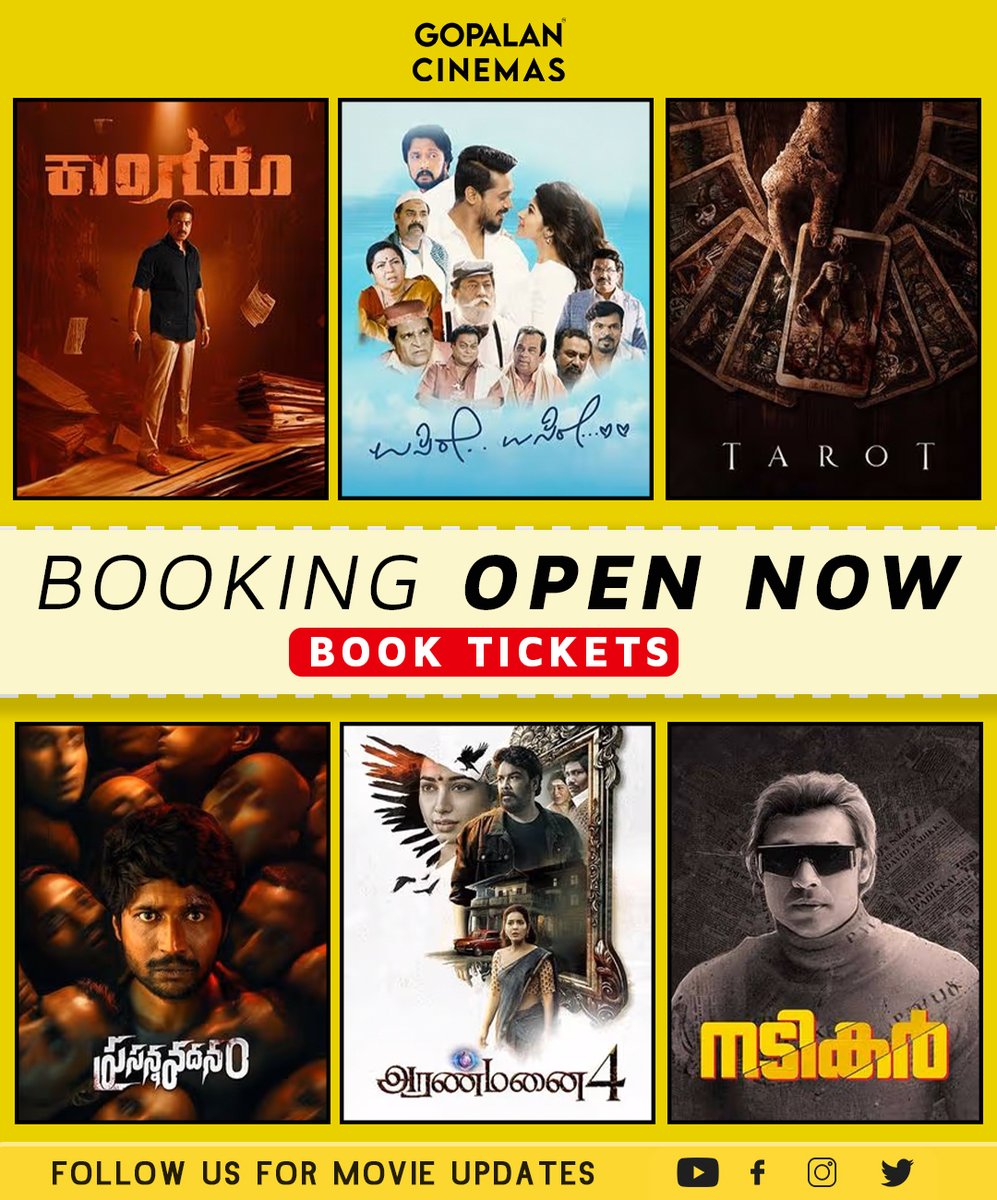 Get ready to enjoy this week’s blockbusters now at an unbelievable price! Watch the latest movies at Gopalan Cinemas . Book your tickets now. Hurry up! #gopalancinemas #gopalan #cinemas