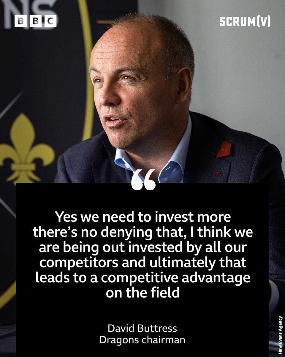 David Buttress, who will step down as Dragons chairman this summer, says Welsh rugby needs more investment to compete with other club and nations 🏉 #BBCRugby