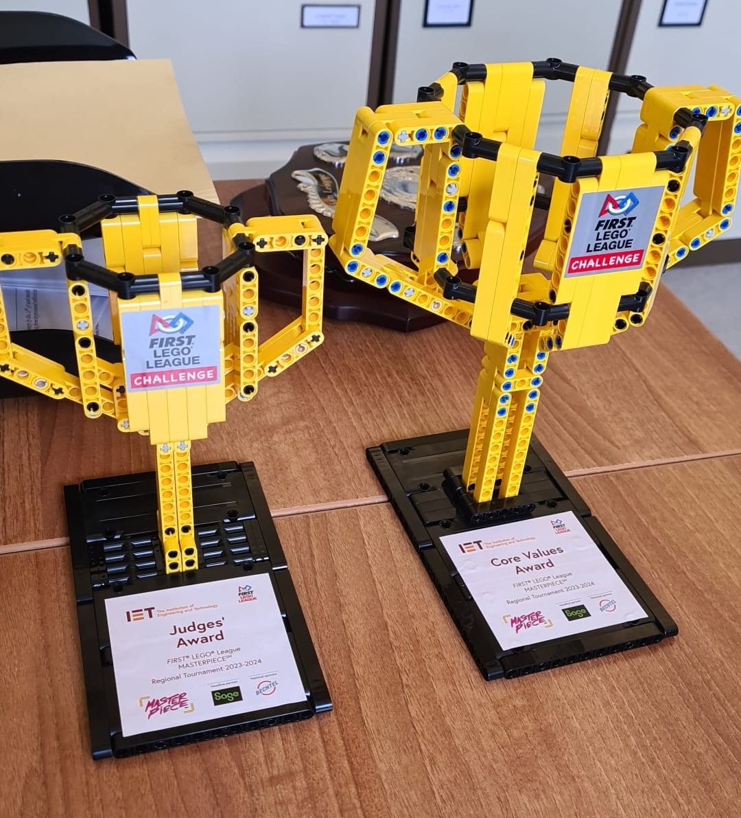 Two teams from Years 7 & 9 travelled to GoTech to take part in a regional Lego Robotics competition. Team 1 - The Luminaries won the Judges' Rising Stars award and Team 2 - the LEGOphants won the trophy for core values. Well done everyone! Read more: shorturl.at/juwH5