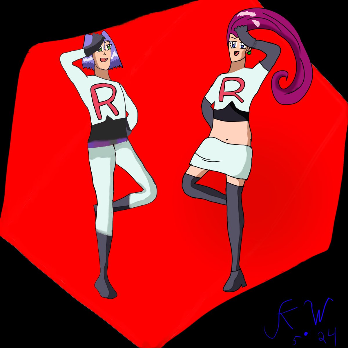 Team rocket here to steal your Pokemon
 (Artwork made on ibis paint and clip studio pro)

Made by @kewajii1 
#Pokemon #teamrocket #ibisPaintX #clipstudiopaint #art #artwork #digitalart