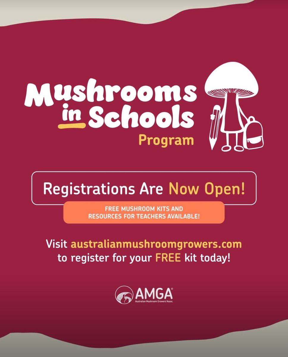 Teachers! Looking for a fun & educational way to engage your students in science & agriculture? The Australian Mushroom Growers Association (AMGA) is offering FREE mushroom growing kits to primary schools across Australia.