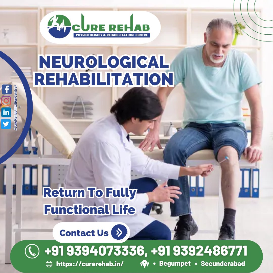 #NeurologicalRehabilitation #Hyderabad #Begumpet #Secunderabad #Physiotherapy #RehabilitationCentre #FunctionalLife #RecoveryJourney #NeuroRehab #CureRehab #Healthcare #TherapyGoals #MedicalCare #NeurologicalConditions #Independence #Strength #Coordination #Mobility 🧠💪🏥