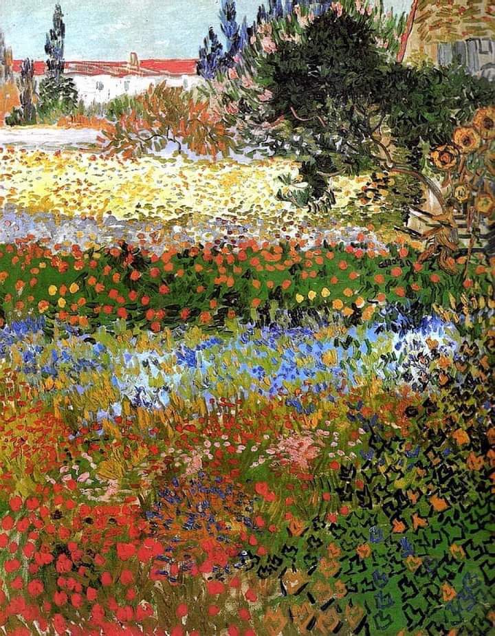 #VogliaDiColori #Impressionismo VINCENT VAN GOGH 'Giardino fiorito' 1888
