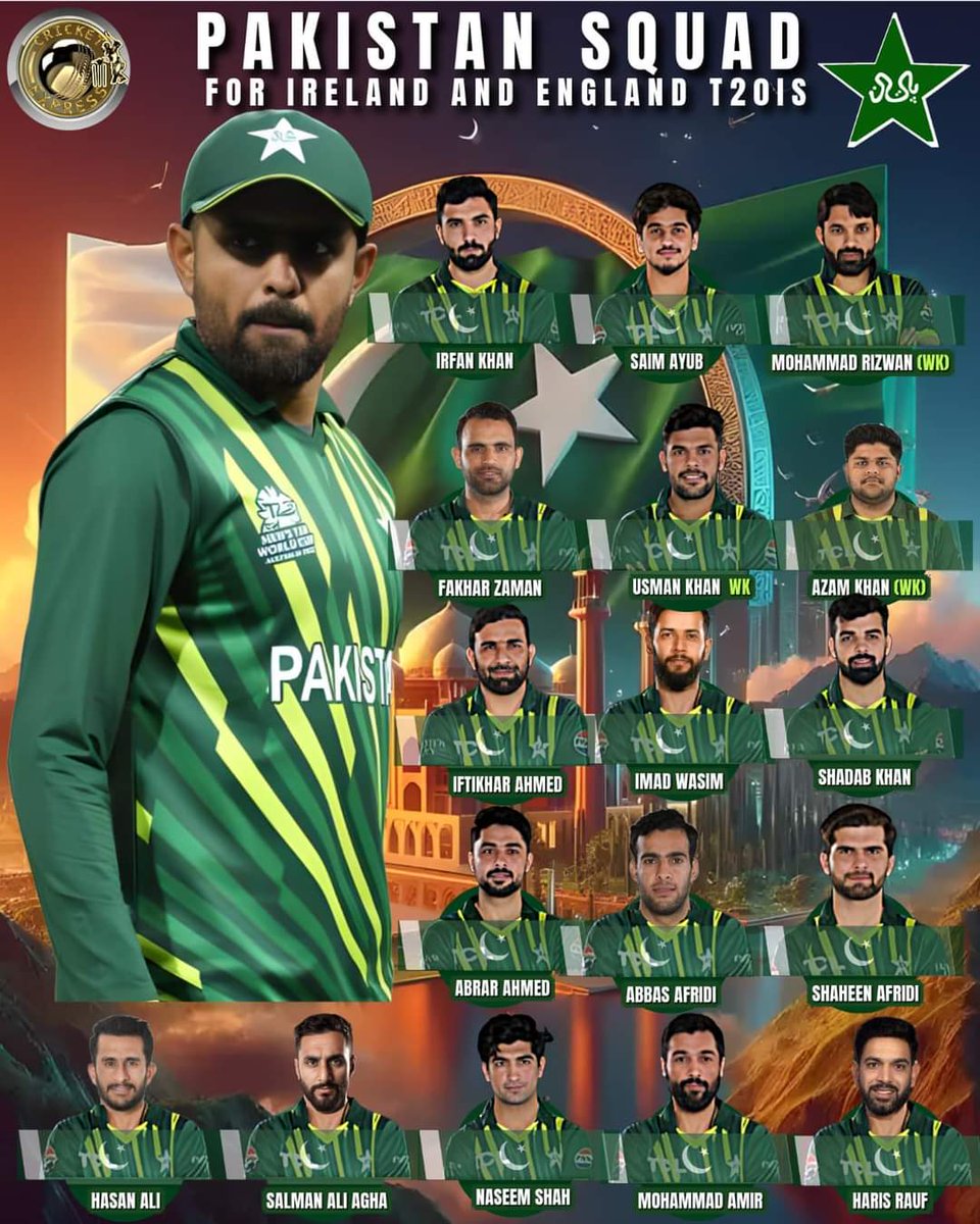 Pakistan have  announced their 18 members squad for England and Ireland T20I series 🏏

Are you happy with this squad?

#PAKvENG | #PAKvIRE