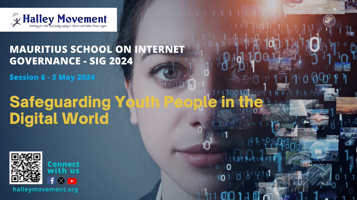 Mauritius School of Internet Governance continues with Session 6 this week on “Safeguarding Young People In The Digital World”
 
#SIG2024 #Mauritius #safety