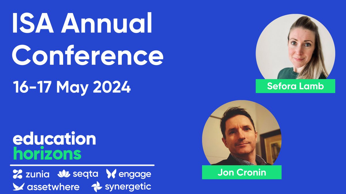 Join us at the @isaschools conference! Visit Sefora & Jon at our stand to explore how Engage & Zunia cater to the diverse needs of schools. From student information to wellbeing, we've got the tools to help you thrive: educationhorizons.com/event/isa-annu…

#edtech #school #education #isa2024