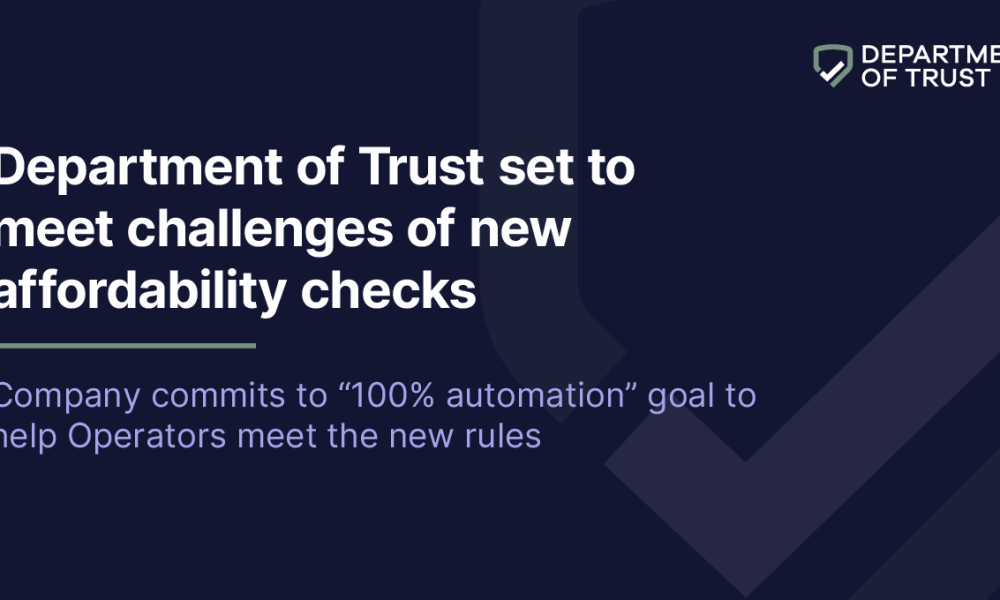 #ComplianceUpdates #PressReleases Department of Trust set to meet challenges of new affordability checks dlvr.it/T6JS0X