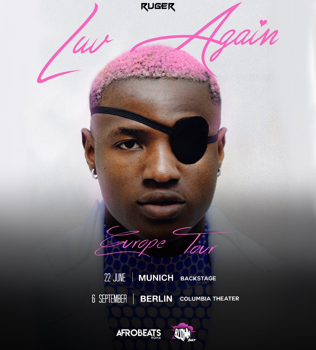GERMANY 🇩🇪!!!! I didn’t forget you. We have two new dates!!! 22nd June in MUNICH and 6th September in BERLIN. I love you and I hope to see you 🥹❤️. rugereurope.afrobeatsroma.live