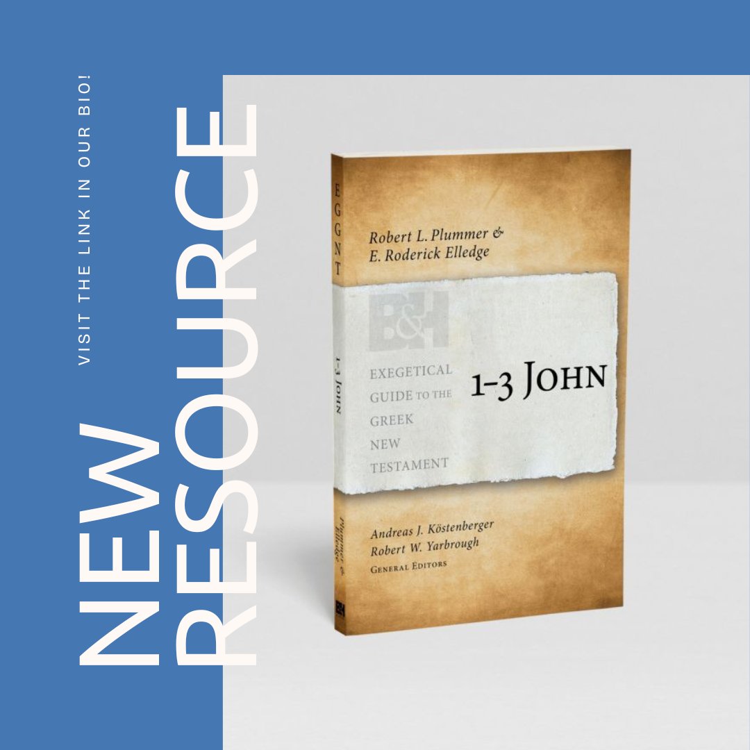 Dr. Plummer is excited about a new technical commentary that he and Rod Elledge wrote: 1-3 John, Exegetical Guide to the Greek New Testament. Click the link in our bio for more information!