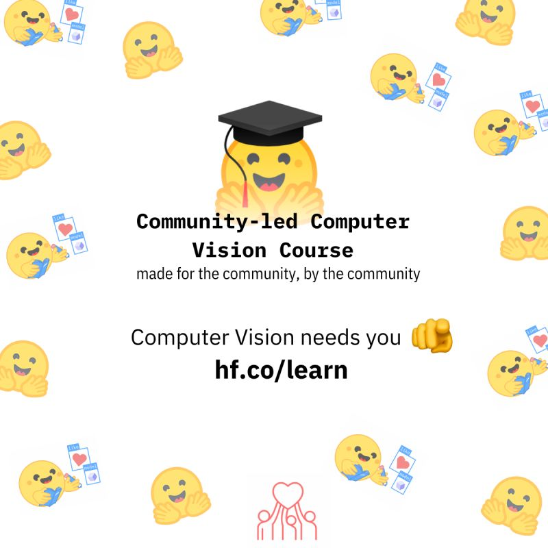 DanKornas's tweet image. If you ever wanted to learn computer vision, here is your chance 👇

 @huggingface + many amazing people from the CV community came together to create a course designed by the learning community, for the learning community.

🖥️Some of the things that are covered in this course:…