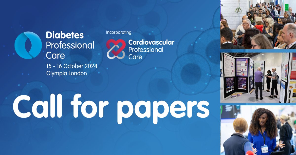 Cardiovascular Professional Care (@cvpcuk) on Twitter photo Exciting news! We are now accepting abstract submissions for the Poster Zone at #CVPC24, incorporated with <a href="/diabetespc/">Diabetes Professional Care</a>, taking place on 15-16 Oct at Olympia London.
For more info, please visit: bit.ly/4a24kWH
#callforpapers #cardiovascularresearch Exciting news! We are now accepting abstract submissions for the Poster Zone at #CVPC24, incorporated with <a href="/diabetespc/">Diabetes Professional Care</a>, taking place on 15-16 Oct at Olympia London.
For more info, please visit: bit.ly/4a24kWH
#callforpapers #cardiovascularresearch