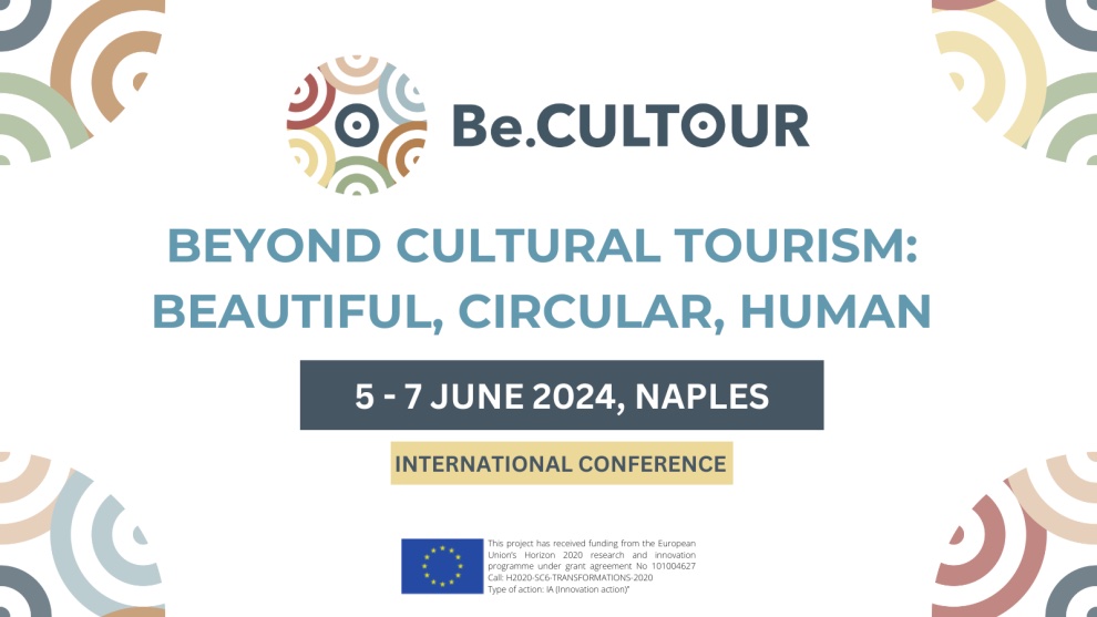 Join the Be.CULTOUR Final Conference! 🗓 5 – 7 June 2024 📍Naples
Don't miss the opportunity to explore innovative approaches in EU circular cultural tourism developed within Be.CULTOUR! 👉 becultour.eu/events/join-in…
