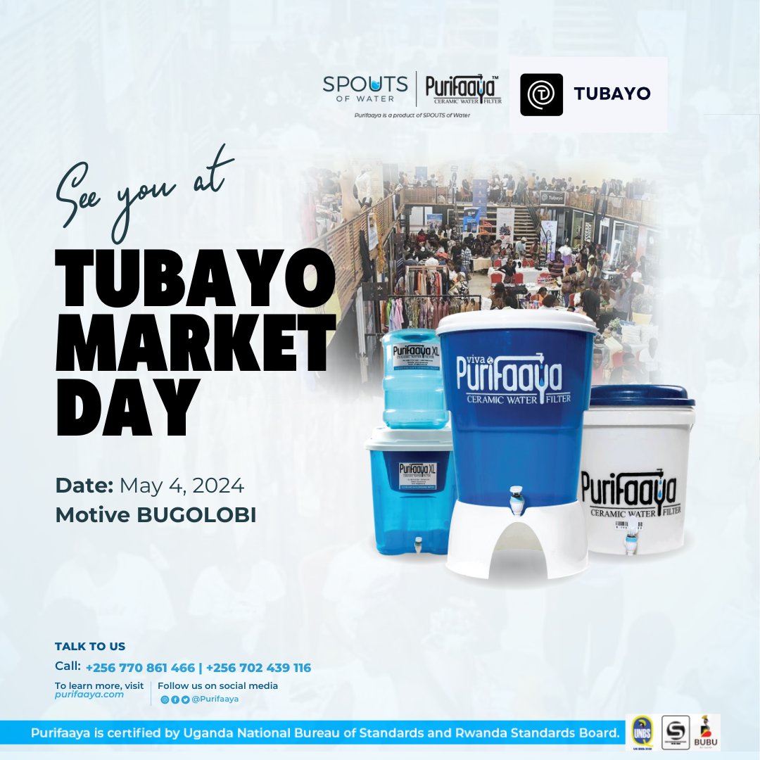 The only place to be this Saturday is @MotivUG for the #TubayoMarketDay #purifaaya