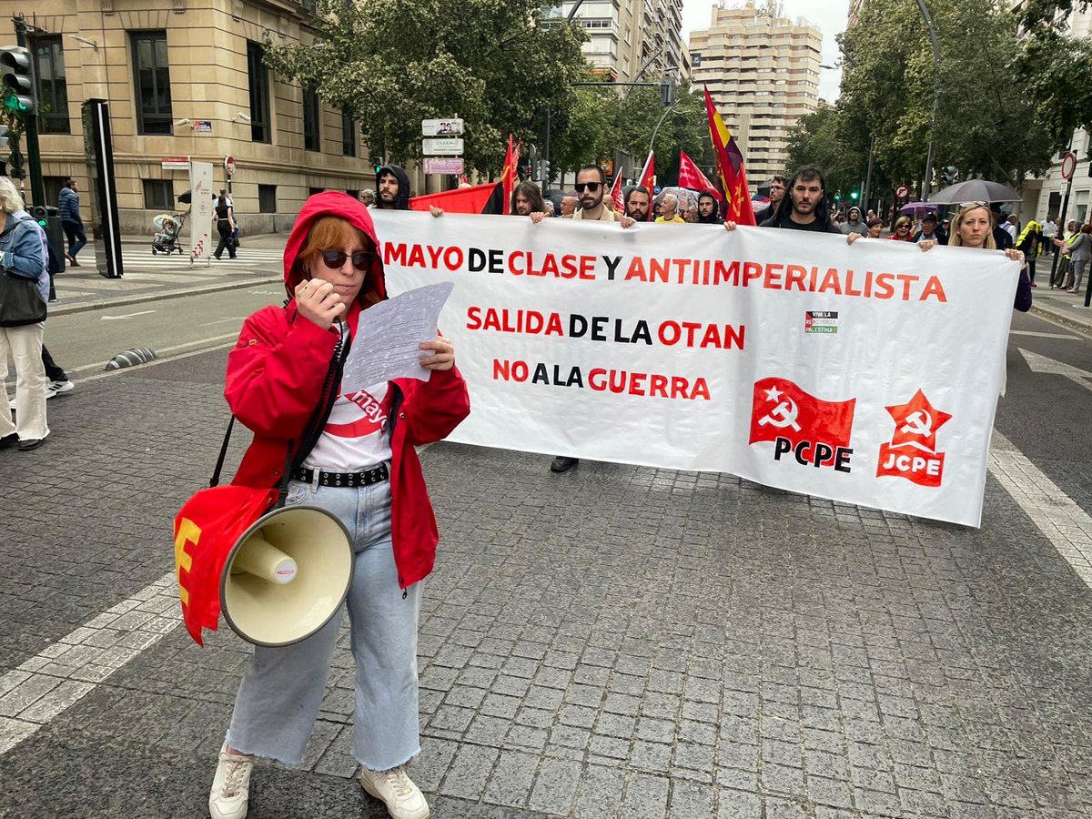 Murcia este 1 de Mayo. La lucha antiimperialista y contra la OTAN y sus guerras junto con las reivindicaciones concretas de la clase obrera. Viva el 1 de Mayo. #UnidadyLucha