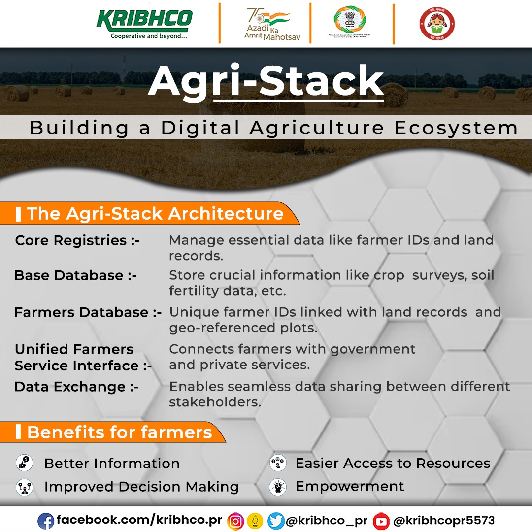 The Agri-Stack initiative is creating an open-source digital infrastructure for farmers. This will provide better info, access to resources, & support Agri-Tech growth!

#DigitalAg #AgriStack

@MinOfCooperatn
@AgriGoI
@fertmin_india