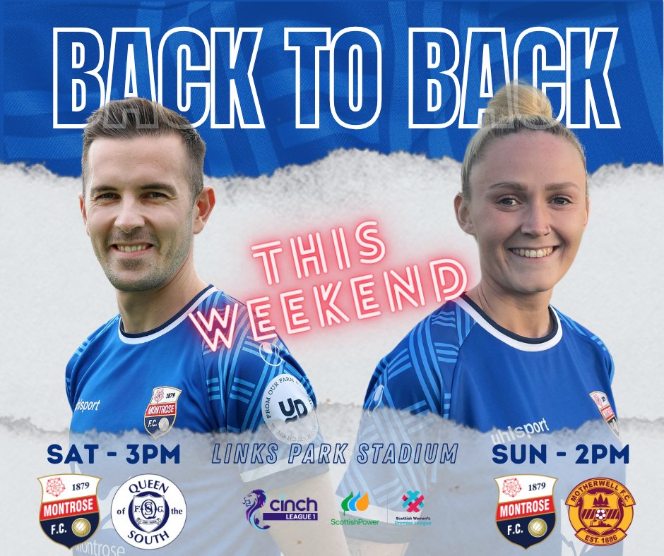 BACK TO BACK WEEKEND AHEAD MO FANS! Another entertaining weekend ahead at LP, with the Men concluding their league fixtures against Queen o/t South on Sat, followed on Sun by a crucial game for our Women, looking to secure their top flight status with a win against Motherwell.