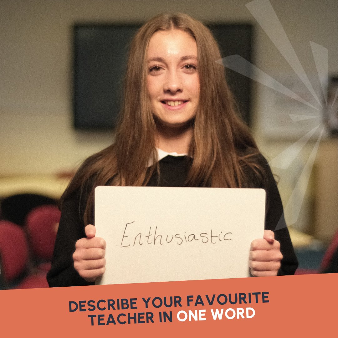 Student Voices! 🗣️ We asked some amazing students in our partner schools to describe their favourite teacher in just ONE word. Make a difference and become an inspiring future teacher today.

inspiringfutureteachers.org

#StudentPerspective #inspiringfutureteachersuk