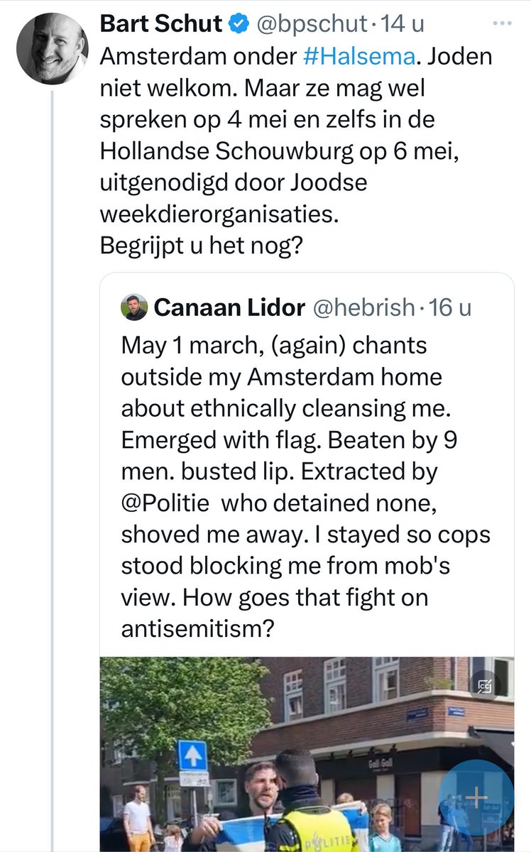 De sociopatische lasteraar van Joods weekblad @_NIW_ @bpschut vindt de Joodse organisaties in Nederland die #JomHasjoa organiseren komende maandag ‘weekdier organisaties’ omdat ze #FemkeHalsema uitgenodigd hebben. Dat zal je maar gezegd worden door een niet-Joods als Schut