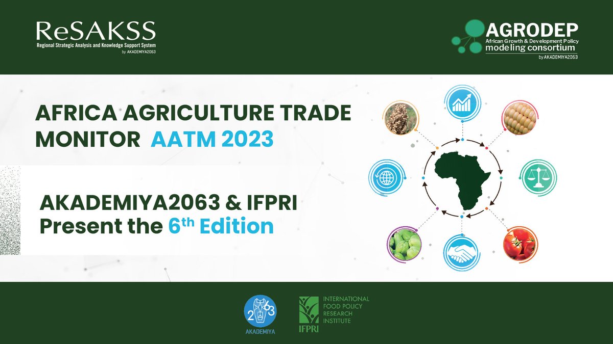 Overall, @ReSAKSS 2023 AATM examines important issues common to African countries, including climate change adaptation & mitigation, effectiveness of RTAs & @AfCFTA & potential for regional trade to enhance food & nutrition security. Learn more: shorturl.at/CDRV7