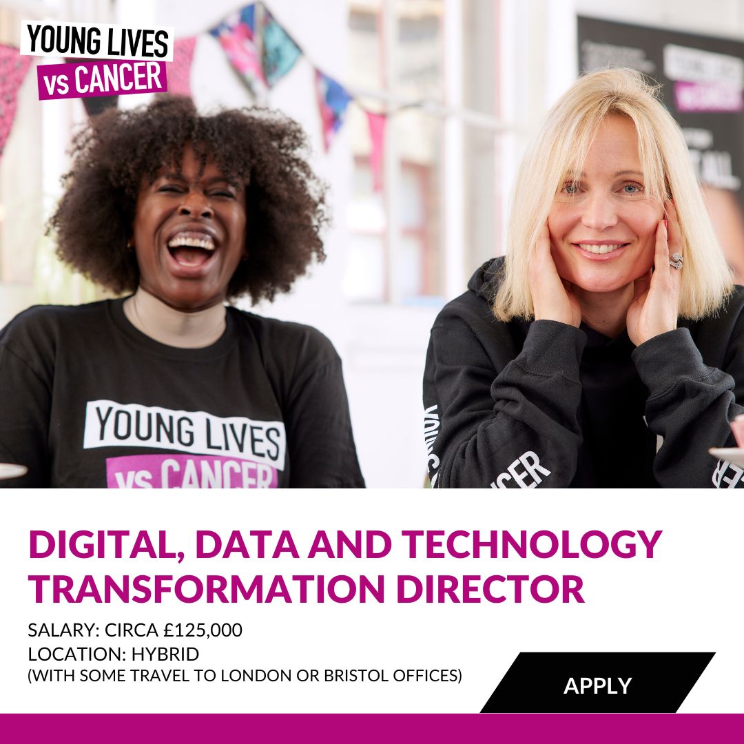 Reporting to the CEO, the new Digital, Data & Technology Transformation Director will be integral to the Young Lives vs Cancer team achieving their vision. #NotForProfit #TechnologyTranformation #Director tinyurl.com/yoy8ngbm