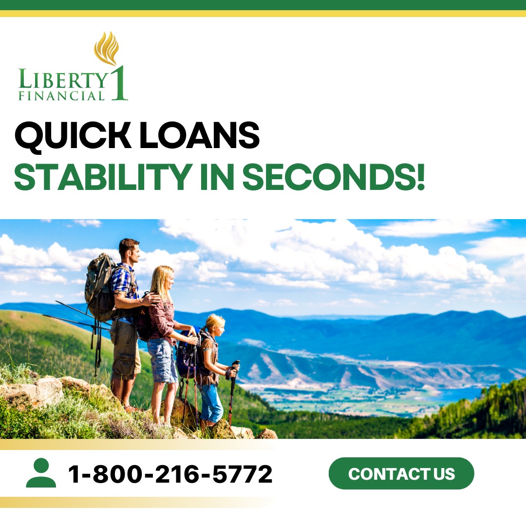 Introducing Quick Loans Stability in Seconds! Apply today for fast, secure, and hassle-free loans.
.
#PersonalLoans #Loans #SmartFinance #FastFunds #Liberty1Financial  #FastApproval #OnlineLoans #QuickApproval  #OnlinePersonalLoans #ImproveCreditScore #BusinessLoans #BestLoans