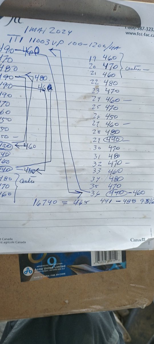 Évaluation calibration d'une rangée de jets du pulvérisateur. Environ 70 minutes pour faire chaque série. Il y a 8 séries de jets. Donc 560 minutes de travail chaque année. #agriculture