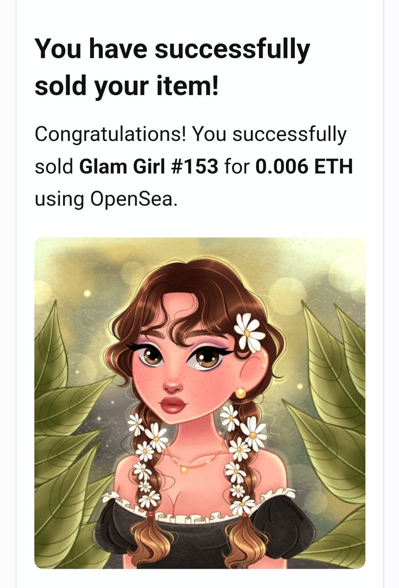 Sold😍🥳🥳🎉🎉🎉🎉
Thank yoooooou soooo much dear @AlienBuddyBuds for your continuous love and support for Glam Girls NFT🥰🤗🫂💙❤️
I truly appreciate it very much💖
Yayyy😍
Please give him a follow fam🥰 and check out his awesome collection❤️‍🔥❤️‍🔥❤️‍🔥❤️‍🔥❤️‍🔥
#nftsale #NFTCommunity