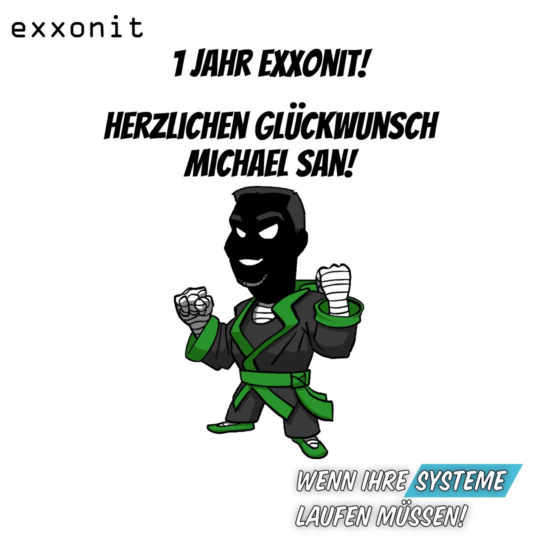 1 Jahr exxonit! Gratulation Michael San! #Team #Ninja #exxonit